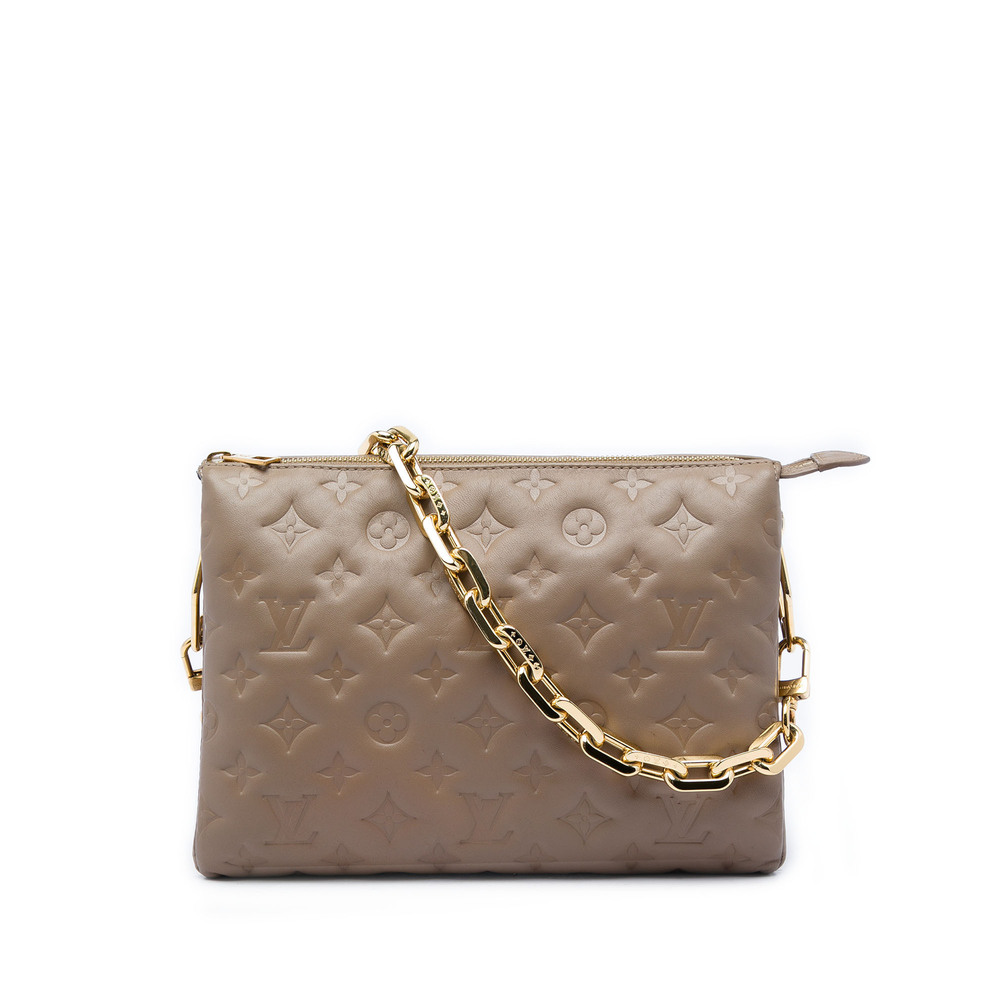 Pre-Loved Louis Vuitton Monogram Embossed Puffy Lambskin Coussin PM